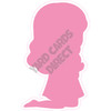 Silhouette - Girl Praying - Light Pink - Style A - Yard Card