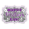 Statement - Happy Mothers Day - Silver & Purple Chunky Glitter - Style A - Yard Card