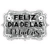 Statement - Feliz Dia De Las Madres - Silver & Black Chunky Glitter - Style A - Yard Card