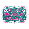 Statement - Feliz Dia De Las Madres - Teal & Hot Pink Chunky Glitter - Style A - Yard Card