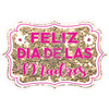 Statement - Feliz Dia De Las Madres - Old Gold & Hot Pink Chunky Glitter - Style A - Yard Card