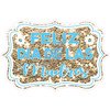 Statement - Feliz Dia De Las Madres - Old Gold & Light Blue Chunky Glitter - Style A - Yard Card