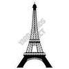 Silhouette - Eiffel Tower - Black - Style A - Yard Card