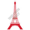 Silhouette - Eiffel Tower - Red - Style A - Yard Card