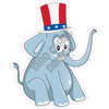 Elephant With American Top Hat - Style A - Yard Card