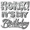 Statement - Honk! It's My Birthday - Chunky Glitter Silver - Style A - Yard Card