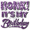 Statement - Honk! It's My Birthday - Chunky Glitter Purple - Style A - Yard Card