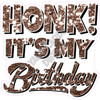 Statement - Honk! It's My Birthday - Chunky Glitter Brown - Style A - Yard Card