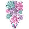 Firework Cluster - Solid Hot Pink, Purple & Teal - Yard Card