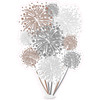 Firework Cluster - Rose Gold, Silver & White - Yard Card