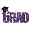 Statement - GRAD - Chunky Glitter Purple - Style A - Yard Card