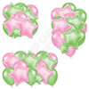 Balloon And Foil Star Cluster - Light Green & Light Pink - Yard Card