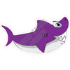 Shark - Purple - Style D - Yard Card