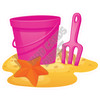 Sand Bucket - Hot Pink - Style A - Yard Card