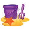 Sand Bucket - Purple - Style A - Yard Card
