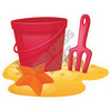 Sand Bucket - Red - Style A - Yard Card
