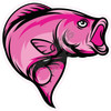 Fish - Hot Pink - Style A - Yard Card