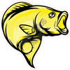 Fish - Yellow - Style A - Yard Card