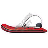 Fishing Speedboat - Red - Style A - Yard Card