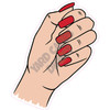 Acrylic Nails Light Skin - Red - Style A - Yard Card