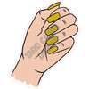 Acrylic Nails Light Skin - Yellow Gold - Style A - Yard Card