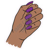 Acrylic Nails Dark Skin - Purple - Style A - Yard Card