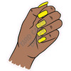 Acrylic Nails Dark Skin - Yellow - Style A - Yard Card