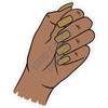 Acrylic Nails Dark Skin - Old Gold - Style A - Yard Card