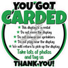 Round You Got Carded - Medium Green - Style A - Yard Card