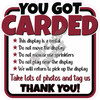 Square You Got Carded - Burgundy - Style A - Yard Card