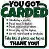 Square You Got Carded - Dark Green - Style A - Yard Card