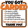 Square You Got Carded - Orange - Style A - Yard Card