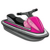 Jet Ski - Hot Pink - Style A - Yard Card