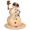 Beach Sand Snow Man - Style A - Yard Card