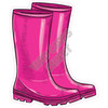 Rain Boots - Hot Pink - Style A - Yard Card