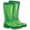 Rain Boots - Medium Green - Style A - Yard Card