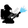 Silhouette - Firefighter - Style A - Yard Card