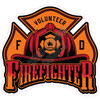 Firefighter Volunteer Logo - Style A - Yard Card