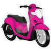 Scooter - Hot Pink - Style A - Yard Card