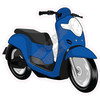 Scooter - Medium Blue - Style A - Yard Card