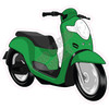 Scooter - Medium Green - Style A - Yard Card