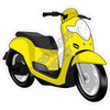 Scooter - Yellow - Style A - Yard Card