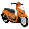 Scooter - Orange - Style A - Yard Card