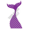 Silhouette - Mermaid Tail - Purple - Style A - Yard Card