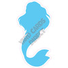 Silhouette - Mermaid - Light Blue - Style A - Yard Card