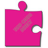 Puzzle Piece - Hot Pink - Style A - Yard Card