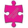 Puzzle Piece - Hot Pink - Style C - Yard Card