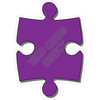 Puzzle Piece - Purple - Style C - Yard Card