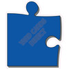 Puzzle Piece - Medium Blue - Style A - Yard Card