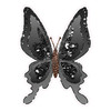 Butterfly - Chunky Glitter Black - Style A - Yard Card